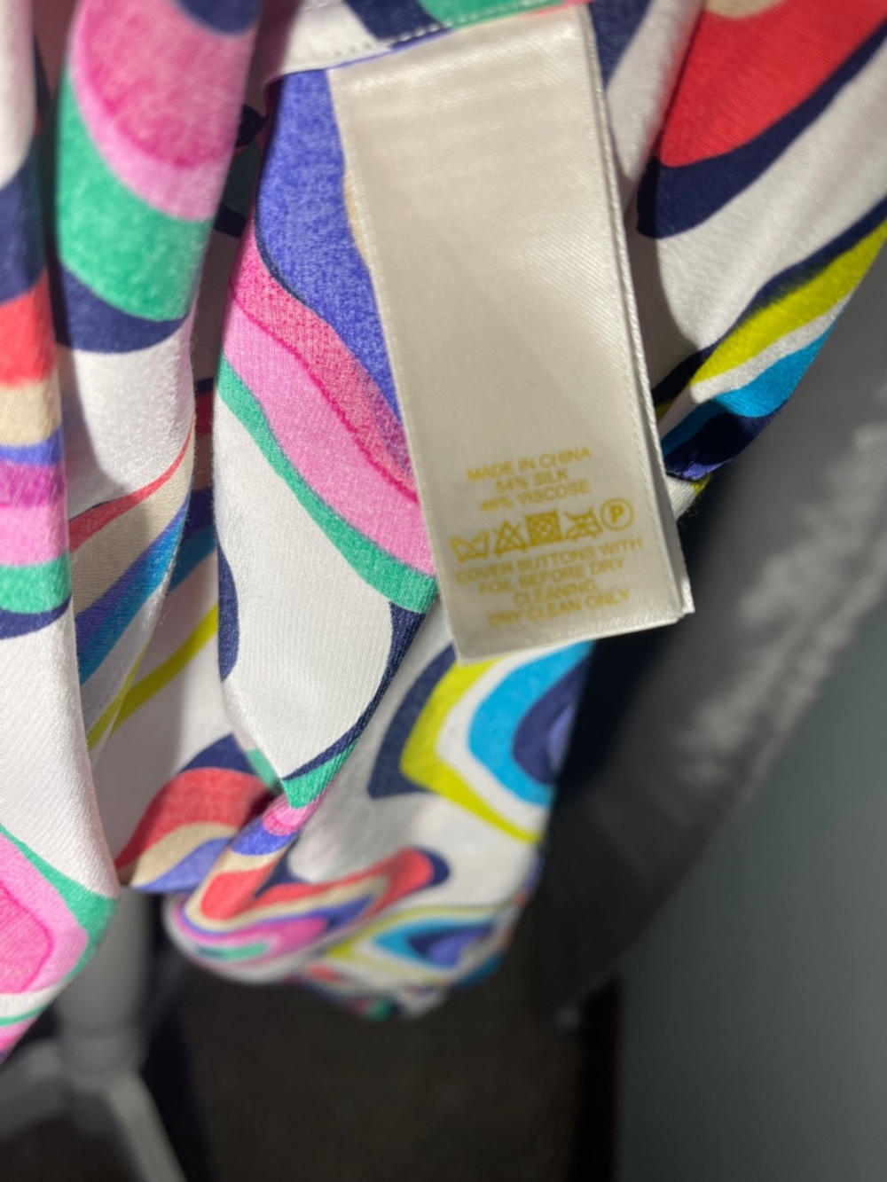 Kate Spade NY Silk Blend Brighton Zari Dress Size 10 Multicolor Wave Stripe - Picture 9 of 9